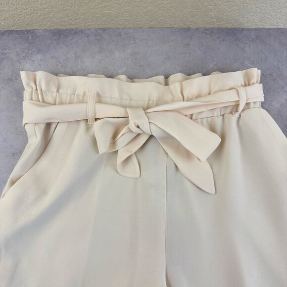 BCBGeneration Pants Womens XS Paperbag Waist Tie Belt Pale Pink Pull On READ - Picture 3 of 15